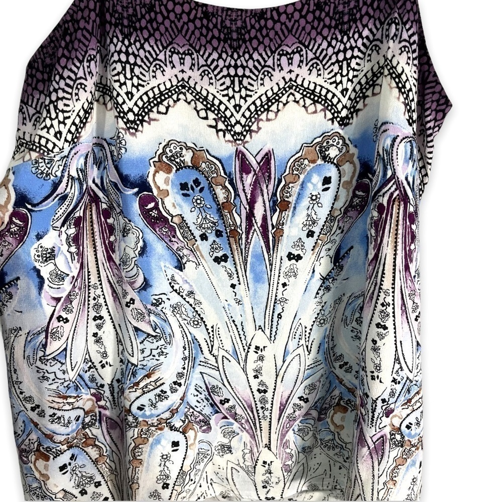 4 for $20 SALE! White House Black Market Printed Cami, Purple Paisley, Size XS - Picture 4 of 11
